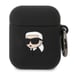 Coque Silicone AirPods 1/2 Karl Head 3D Luxe Antichoc Noir