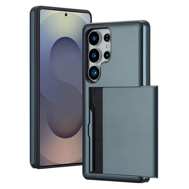 imoshion Coque arrière avec porte-cartes pour Samsung Galaxy S25 Ultra - Bleu foncé