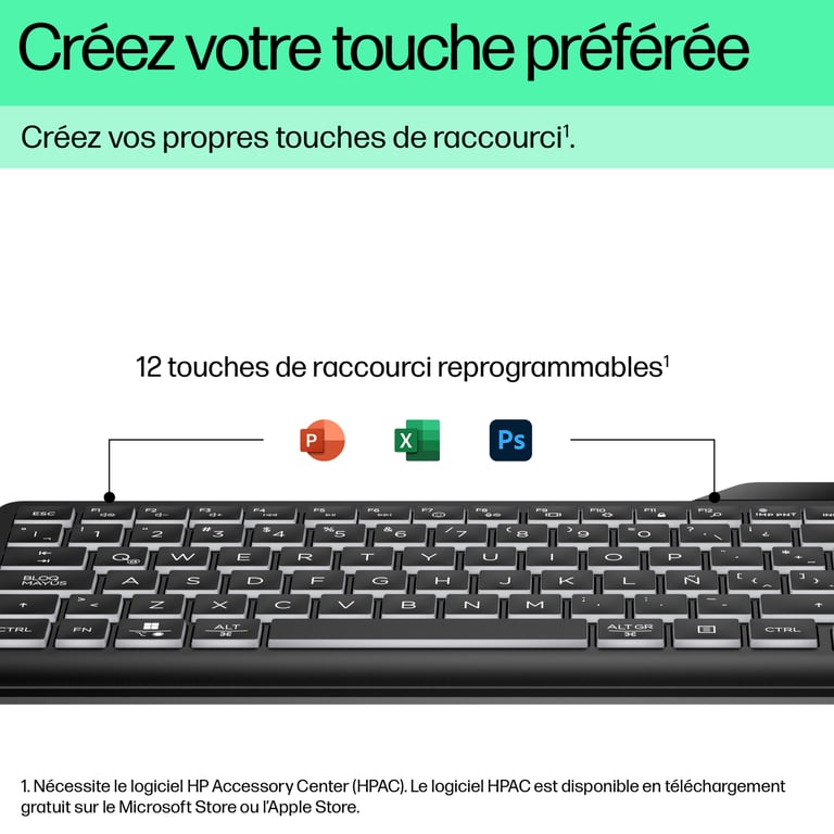 HP Clavier filaire rétroéclairé 400 - vue 3