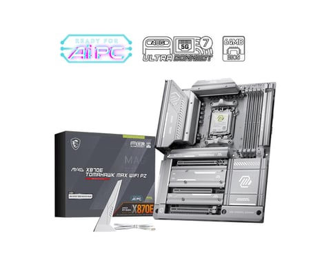 Placa Base MSI MAG X870E TOMAHAWK MAX WIFI PZ AMD X870E AM5 DDR5 ATX Wi-Fi 7 USB4 5G LAN