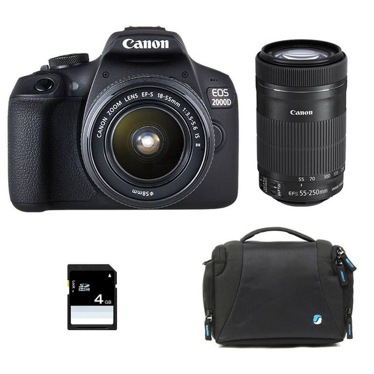 CANON EOS + 18 55 IS II + 55 250 IS + Sac + SD 4Go Neuf - vue 2