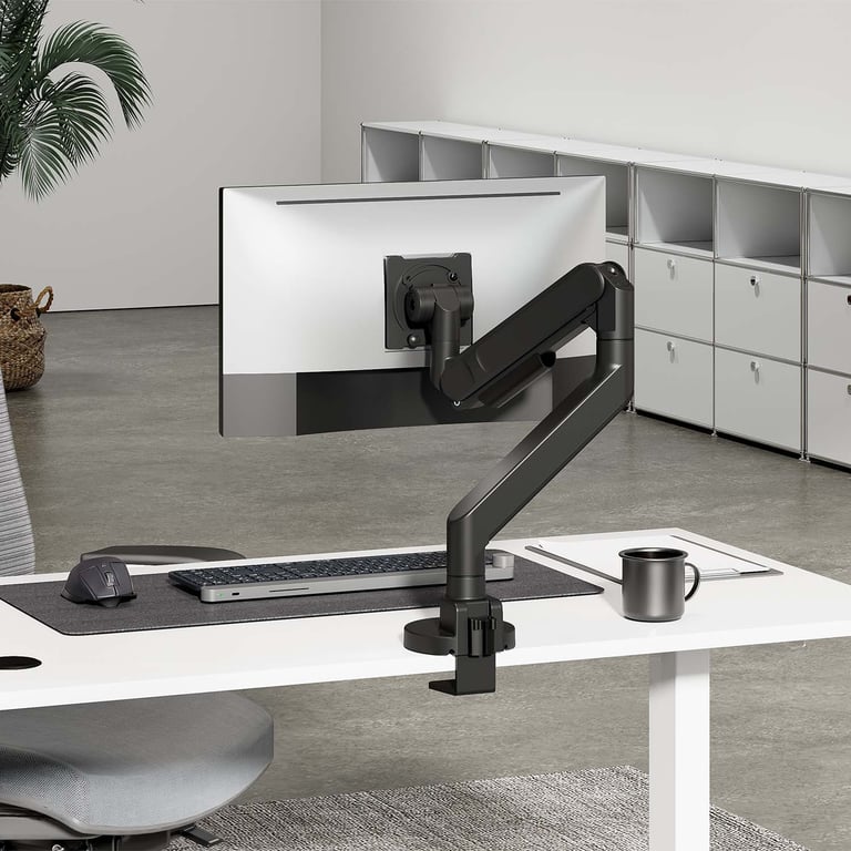 Support de table pivotant et inclinable à contrepoids Aisens PRO pour moniteurtéléviseur 27 kg Neuf - vue 3