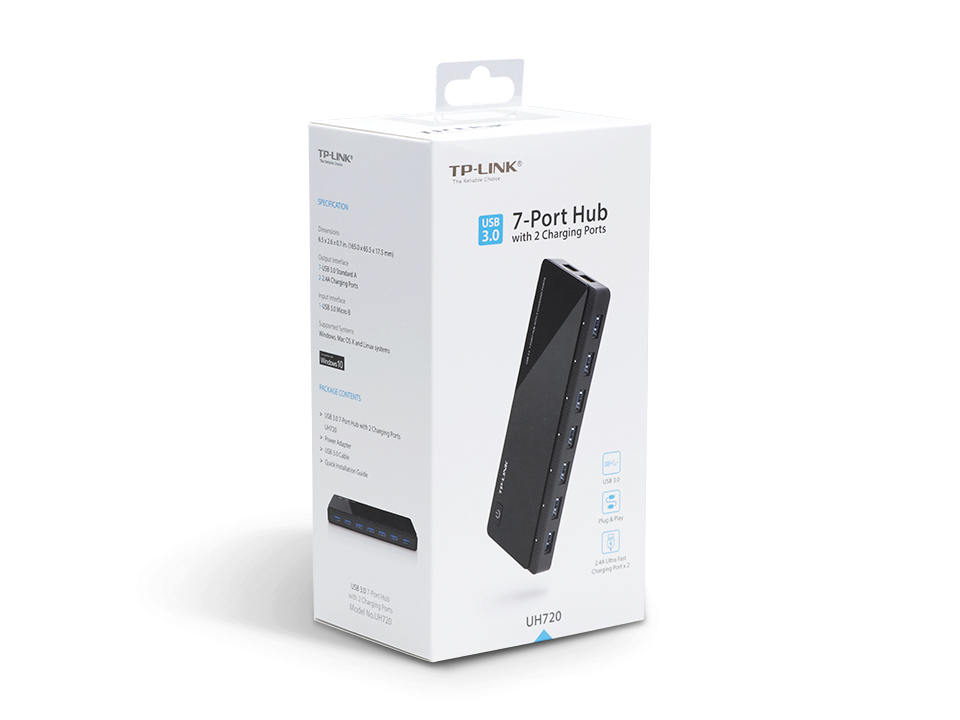 TP-Link UH720 USB 3.2 Gen 1 (3.1 Gen 1) Micro-B 5000 Mbit/s Noir - Neuf