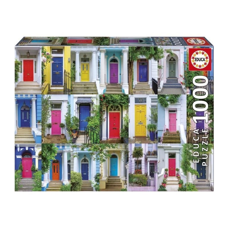 Puzzle EDUCA Portes de Notting Hill 1000 pièces Thème Architecture 68 x 48 cm - vue 6