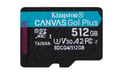 Kingston Technology Carte microSDXC Canvas Go Plus Gen4 200 Mo/s A2 U3 V30 512 Go + adaptateur