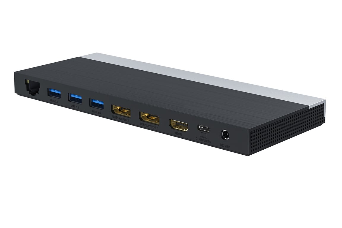DLH Energy DY TU4720 Station d'accueil USB C 2 x DP HDMI 1GbE 130 Watt