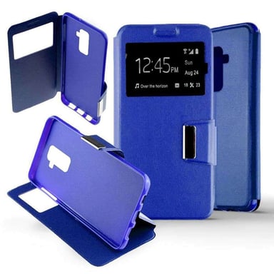 Funda folio azul compatible con el Samsung Galaxy J8 2018