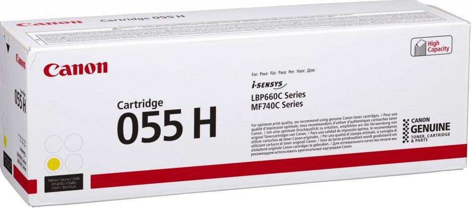 TONER CANON 055 H Y Giallo 5900PP x LBP664Cx LBP663Cdw MF746Cx MF744Cdw MF742Cdw - Neuf