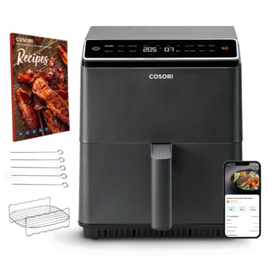 Cosori Dual Blaze Unique 6,4 L Autonome 1750 W Friteuse d'air chaud Noir