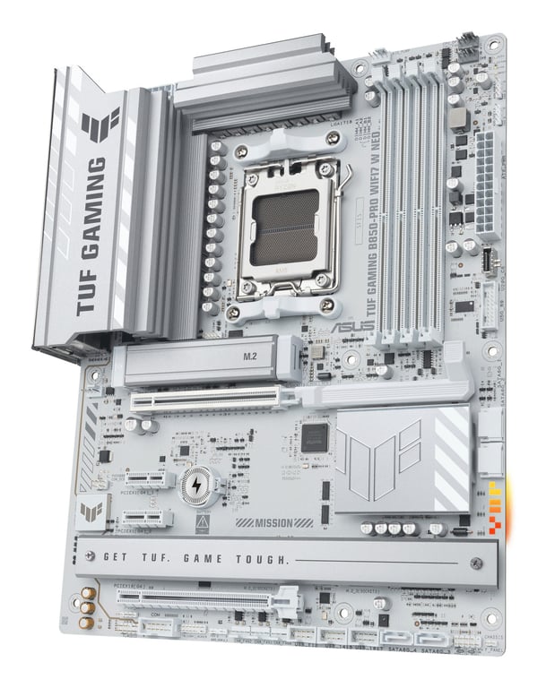 ASUS TUF GAMING B850 PRO WIFI7 W NEO Carte mère ATX Socket AM5 AMD B850 Chipset USB 3.2 Gen 2 USB C 3.2 Gen2 USB 3.2 Gen 1 USB C 3.2 Gen 2x2 USB4 Wi Fi 7 Bluetooth 2.5 Gigabit LAN carte graphique embarquée unité centrale... - vue 3