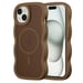 Selencia Coque arrière Wavy avec MagSafe pour Apple iPhone 15 - Mocha Brown
