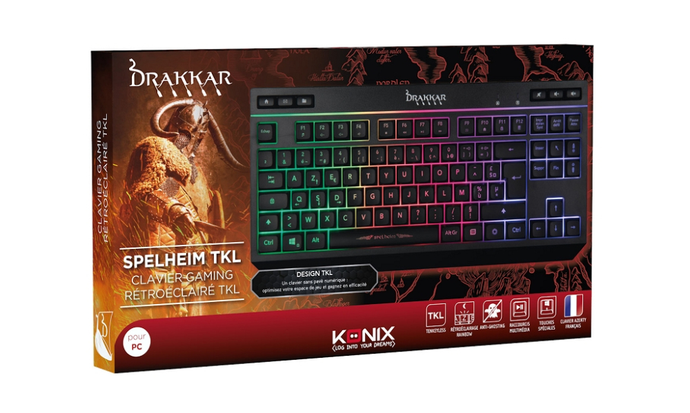 Konix Drakkar Clavier membrane Spelheim TKL Neuf - vue 3