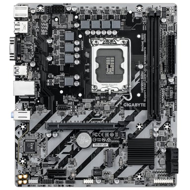 GIGABYTE H810M S2H Carte mère - Processeurs Intel Core Ultra (Série 2), VRM 4+1+2 phases, jusqu'à 6400 MHz DDR5, 1xPCIe 4.0 M.2, LAN 1GbE, USB 3.2 Gen 1