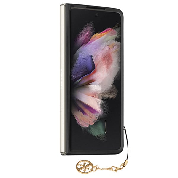 Étui Guess 4G Charms Collection pour Samsung Galaxy Z Fold5, gris - Neuf
