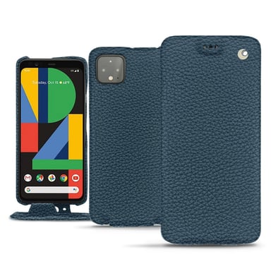 Housse cuir Google Pixel 4 -  - Bleu - Cuir grainé