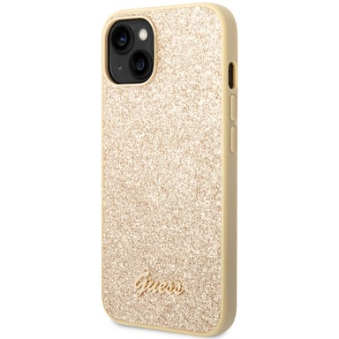 Custodia Guess Glitter Flakes per Apple iPhone 14 - Oro