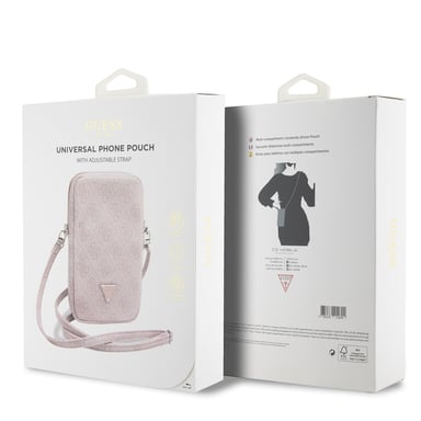 Borsa a tracolla con zip per telefono 4G con logo triangolare