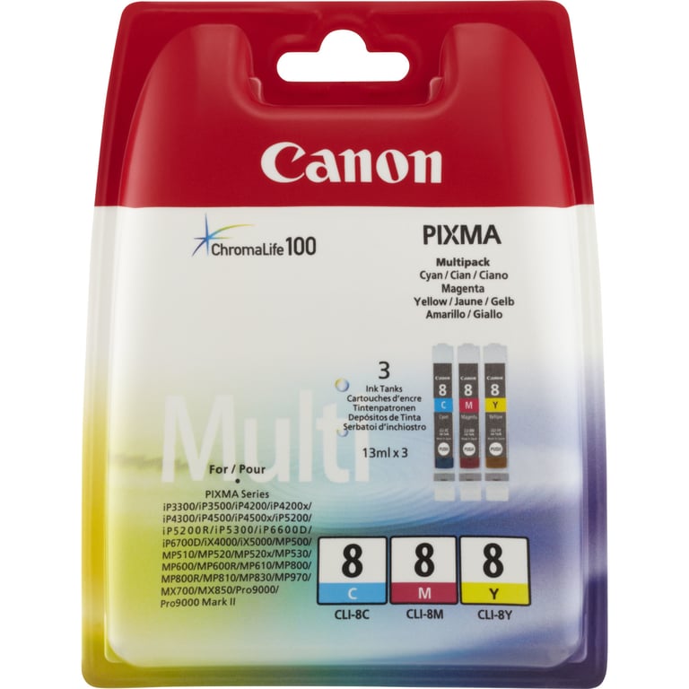 Canon CLI 8 Tricolore - vue 2