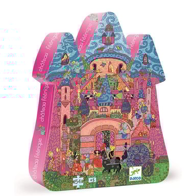 Silueta puzzle Castillo de cuento de hadas - 54 piezas, 42x45 cm
