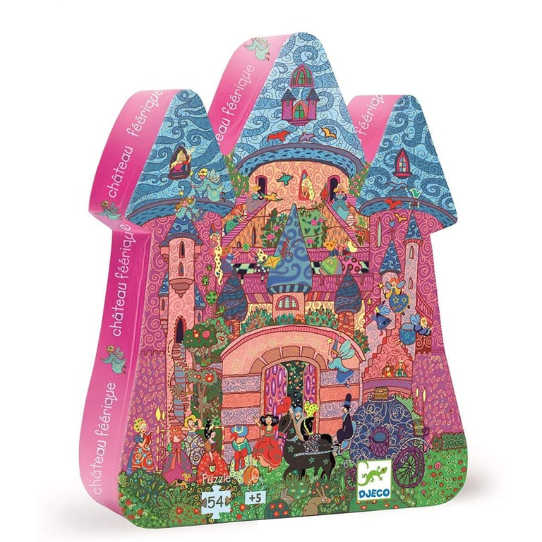 Puzzle Silhouette Château Féérique 54 Pièces 42x45 cm Neuf