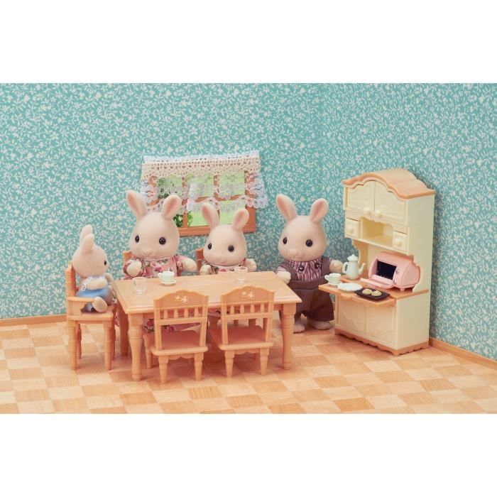 Figurines miniatures SYLVANIAN FAMILIES La salle à manger Set complet pour meubler une salle à manger - vue 2
