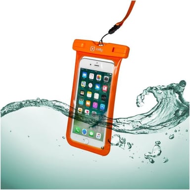 Celly SPLASHBAG18OR funda para teléfono móvil 15,8 cm (6.2'') Funda de protección Naranja