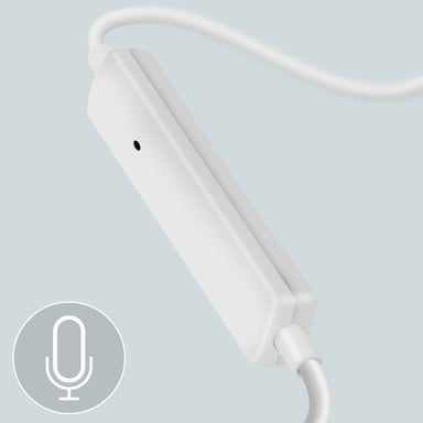 Auriculares con cable USB-C Micrófono Botón Multifunción Oppo Blanco