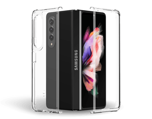 Double Coque Renforcée Samsung G Z Fold 3 DUO Garantie à vie Transparente Force Case
