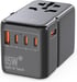 Adaptador de Viaje Universal MINIX TP85 con Puertos PD 85W, Enchufe AC Internacional, 2 Puertos USB-A y 3 Puertos USB-C, Cargador de Viaje Mundial, Compatible con EE. UU., Europa, AU, UK.