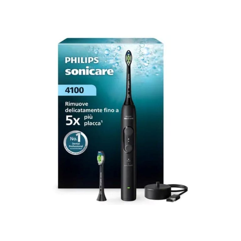 Brosse à Dents Sonique Philips Sonicare 4100 HX404252 2 Modes 2 Embouts Capteur Pression Minuteur - vue 2