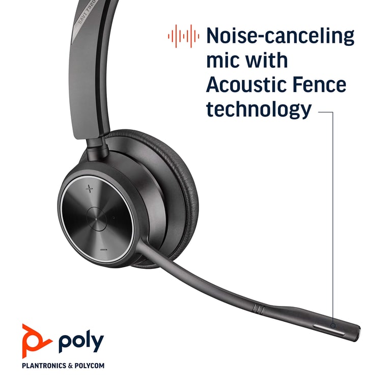 Casque Sans Fil Poly Savi 7300 – DECT, Certifié Microsoft Teams - vue 5