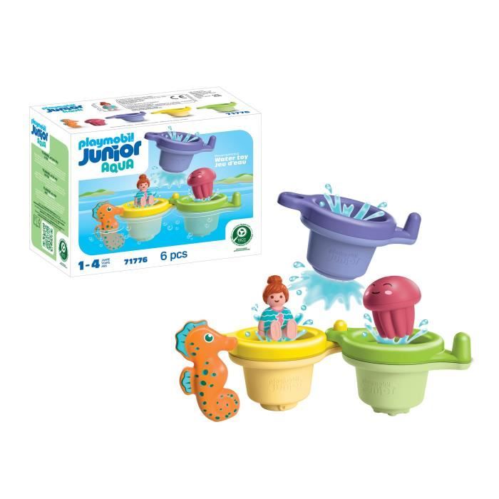 Playmobil 71776 Trio tasses flottantes & animaux, Playmobil junior aqua & tinti, 6 pieces, Des 12 mois - Neuf