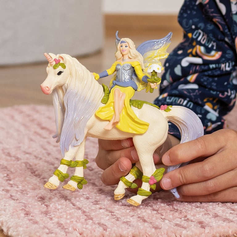 Fée Sera avec Figurine Licorne aux fleurs Fée Sirène Magique et Fantastique et Jouet Licorne Coffret de Jouets Idéal pour les - vue 6