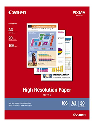 Canon HR 101 Papier ordinaire A3 297 x 420 mm 20 feuille pour BJ i6500 S4500 S6300 i6500 9100 9950 PIXMA iP6210 iP6310 S4500 6300 9000 - vue 4