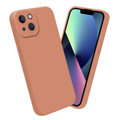 Coque pour Apple iPhone 13 en FLUID ORANGE CLAIR Housse de protection Étui en silicone TPU flexible
