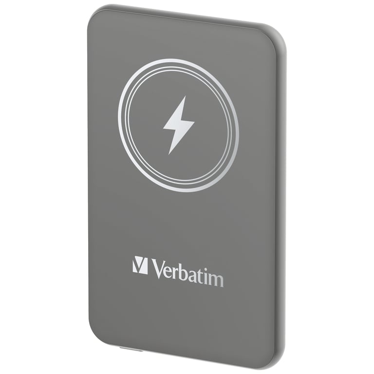 Verbatim Charge 'n' Go Lithium Polymère (LiPo) 5000 mAh Recharge sans fil Gris - Neuf