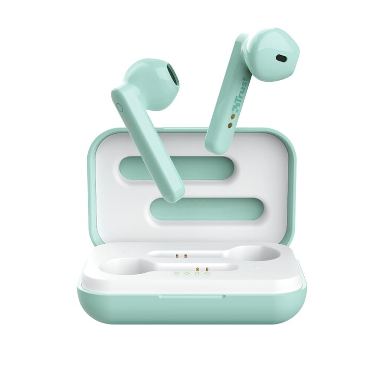 Trust Primo Casque True Wireless Stereo (TWS) Ecouteurs Appels/Musique Bluetooth Couleur menthe - Neuf