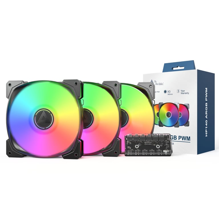 Montech HP140 PWM ARGB Ventilateur 3 Pack Neuf