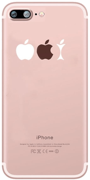 Coque Silicone IPHONE 8 PLUS (+) Trognon de Pomme Fun APPLE Mange Pomme Musique Transparente Protect