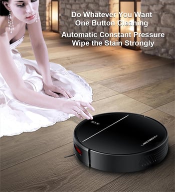Robot Aspirador, Control WiFi por App, Navegación Mapa 2D, Múltiples Modos de Limpieza, Batería 4400mAh, Motor Alemán para Limpieza Multisolado