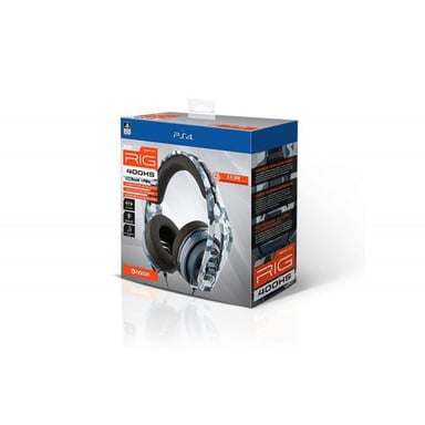 Nacon RIG400HS Auriculares estéreo con cable para juegos PS4 Camuflaje azul