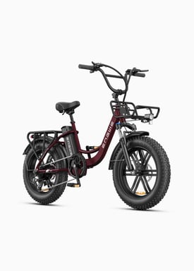 L20 Boost rouge - Vélo électrique adulte ENGWE 20 x 4 pouces 126 Km Shimano à 7 vitesses
