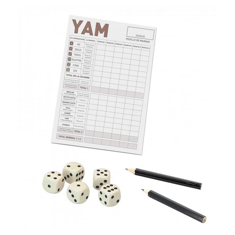 Jeu de Yam JeuJura avec Dés Bloc de Feuilles et Crayons Idéal pour Enfants Neuf - vue 2