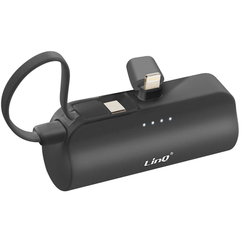 Batterie de Secours 6000mAh Double Connectivité USB C et Lightning LinQ Neuf