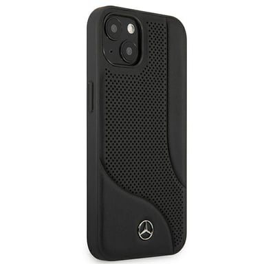 Funda Mercedes para iPhone 13 mini 5.4'' negro Piel perforada Area