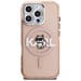 Custodia Karl Lagerfeld IML Choupette Sketch Logo MagSafe per iPhone 16 Pro, rosa