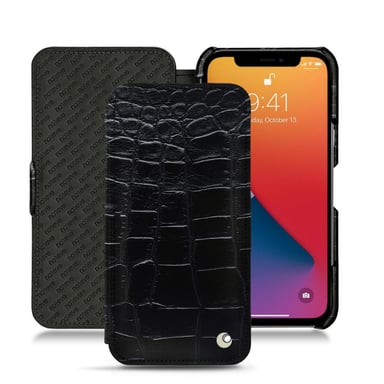 Apple iPhone 13 Pro Funda de piel - Solapa horizontal - Negro - Cueros especiales