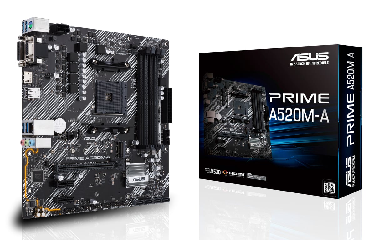 ASUS PRIME A520M-A II/CSM AMD A520 Emplacement AM4 micro ATX - Neuf