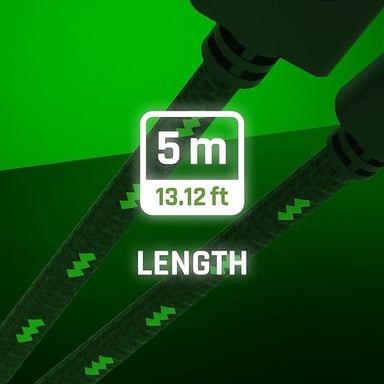 Snakebyte SB916281 cable USB USB 2.0 5 m USB C USB A Negro, Verde