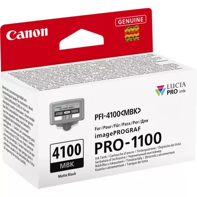 Canon PFI 4100 MBK 80 ml original boîte de suspension réservoir d'encre pour imagePROGRAF PRO 1100 - vue 3